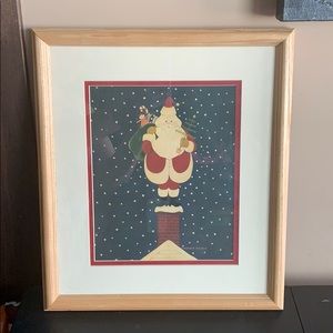 Framed Santa art
